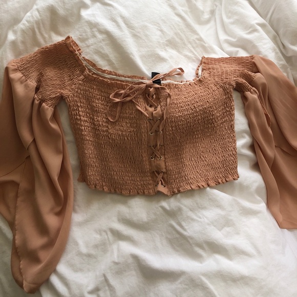 Windsor Tops - Lace Up Bell Sleeve Top NWT Windsor Tops - Lace Up Bell Sleeve Top NWT
